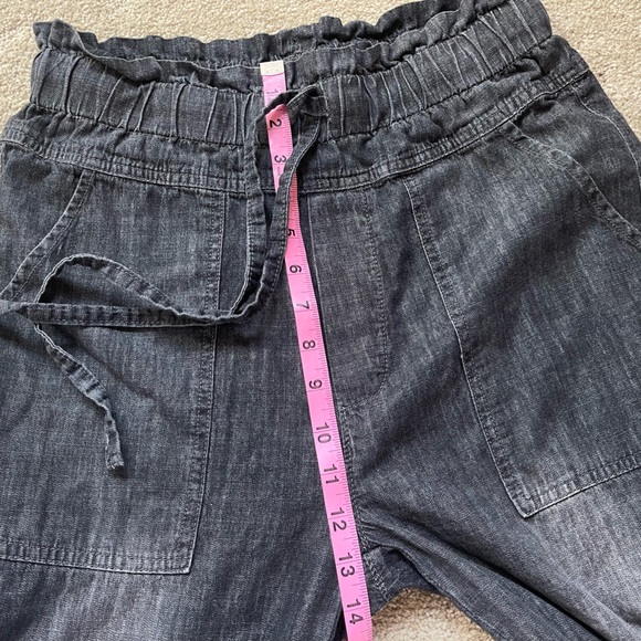 Mustard Seed Women’s Small Black Grey Distressed Casual Joggers Pants - Picture 9 of 10